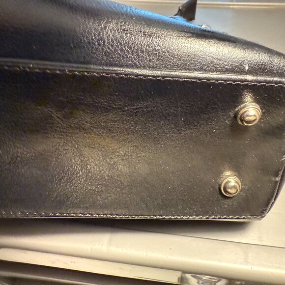 Brighton crocodile embossed vintage bag brown and black with Heart emblems. - Picture 8 of 14